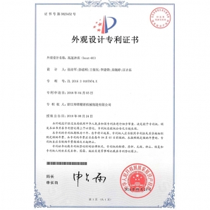 Design Patent Certificate: high-speed precision punch for Best-60